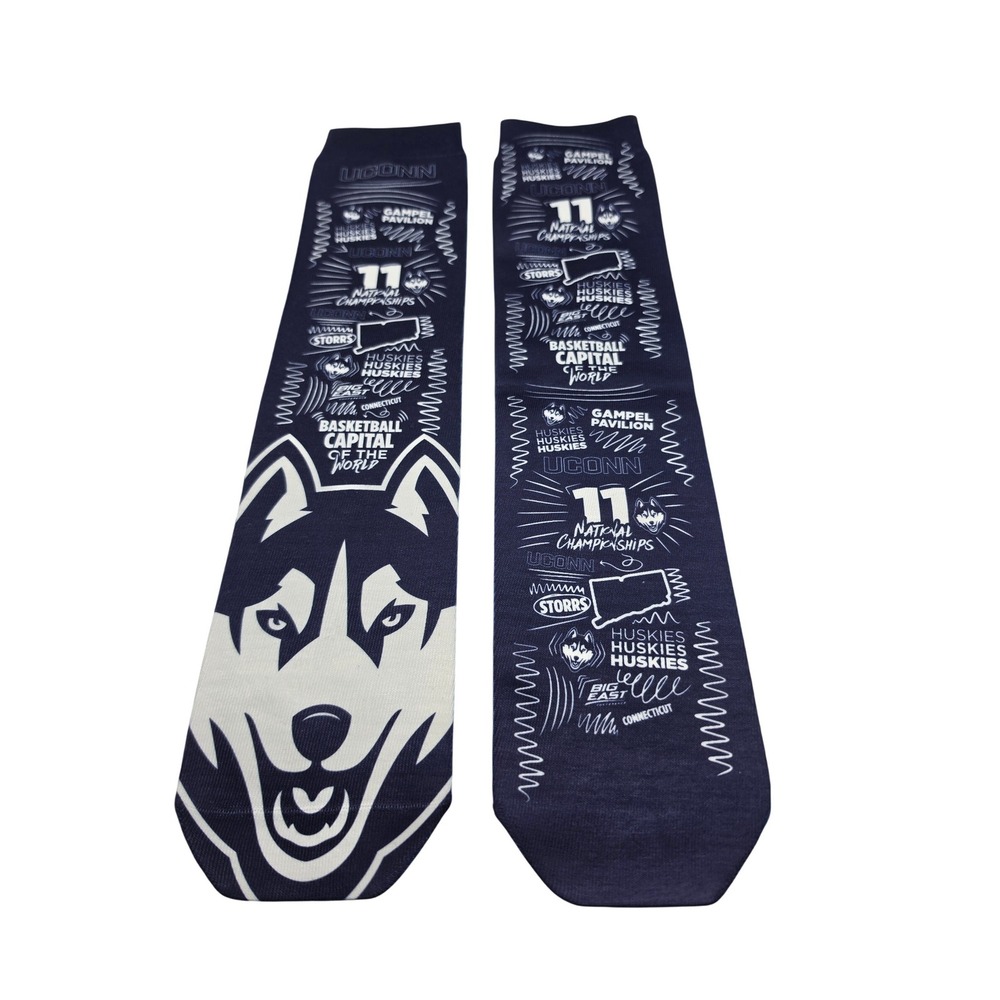 UConn Huskies 11 National Championships Unisex One Size Navy Blue‎ Crew Socks